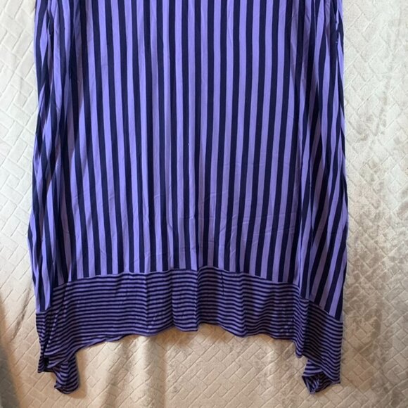 Gap Womans Large Dress Long Maxi Purple Stripe Sleeveless Scoop Neck A Line - Picture 4 of 12